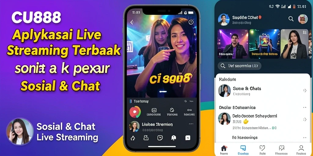 Antarmuka CU888 yang menarik untuk Live Streaming dan interaksi sosial.