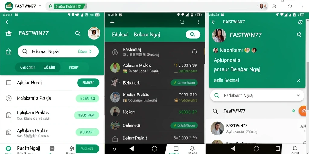 Tampilan antarmuka FASTWIN77 yang informatif dan menarik.