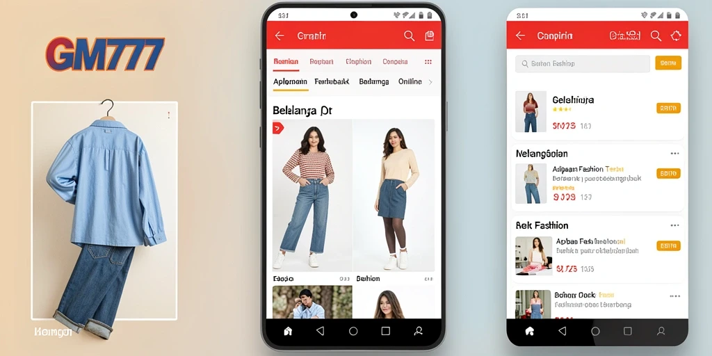 Tampilan antarmuka GM777 yang modern dan user-friendly untuk belanja Fashion.