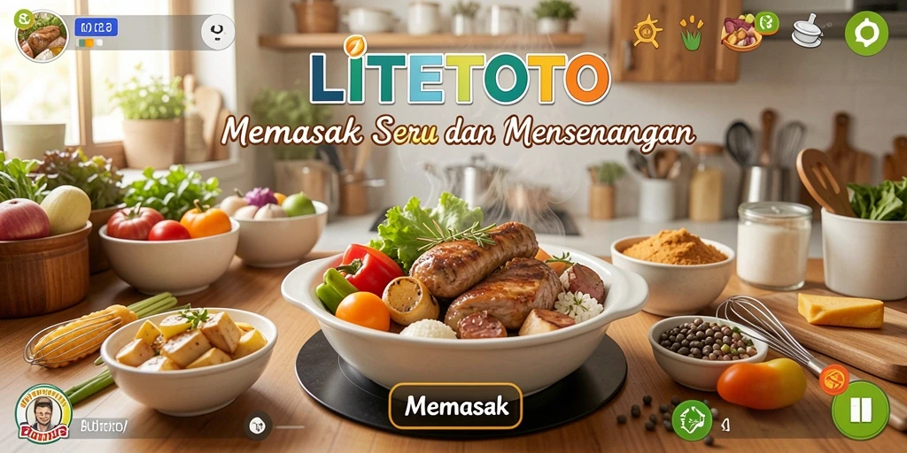 Screenshot antarmuka LITETOTO saat memainkan fungsi Memasak.