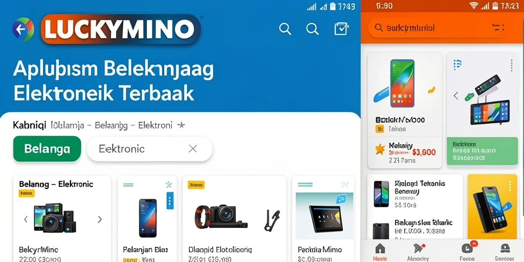 Antarmuka aplikasi LUCKYMINO yang menarik dan mudah dijelajahi.