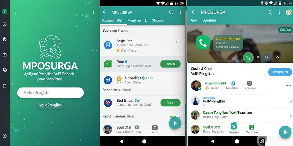 Antarmuka aplikasi MPOSURGA dengan fitur panggilan VoIP yang intuitif.