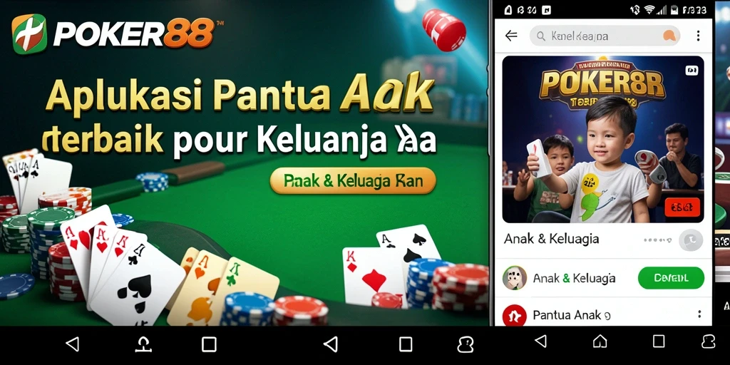 Tampilan antarmuka POKER88 yang sederhana untuk Pantau Anak.