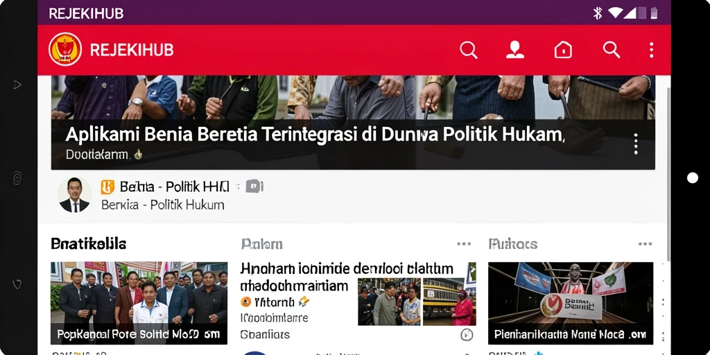 Tampilan antarmuka aplikasi REJEKIHUB yang jelas dan informatif.